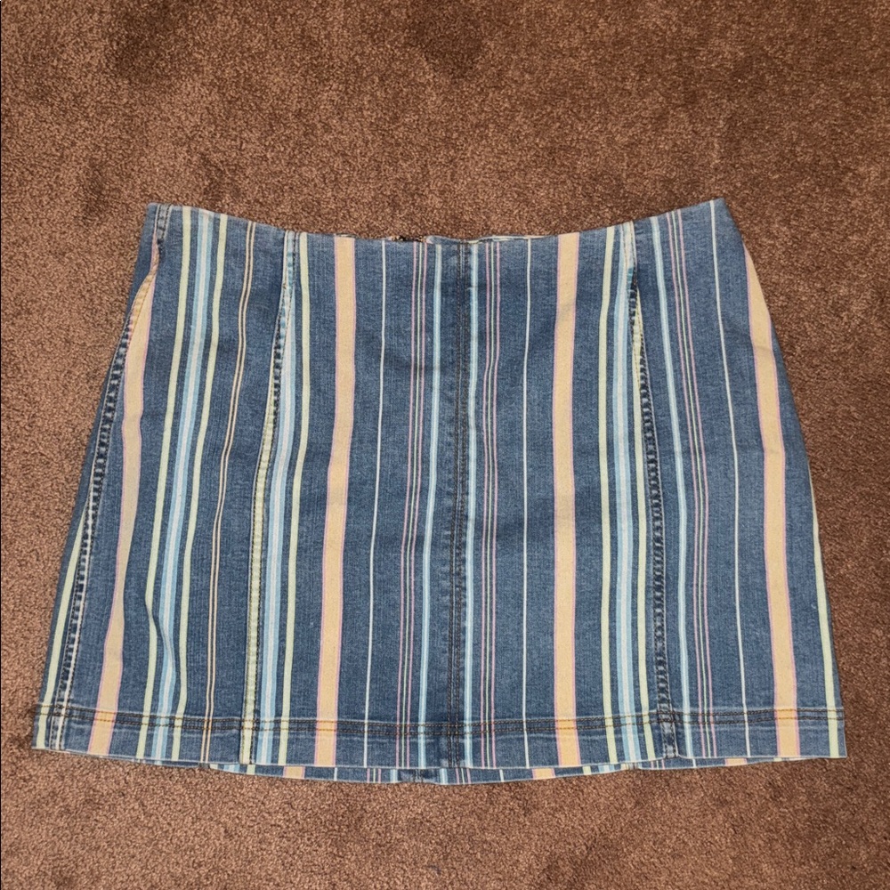 Wild Fable Multicolor Striped Mini Skirt